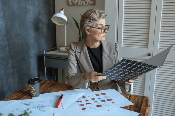 woman working on marketing strategy